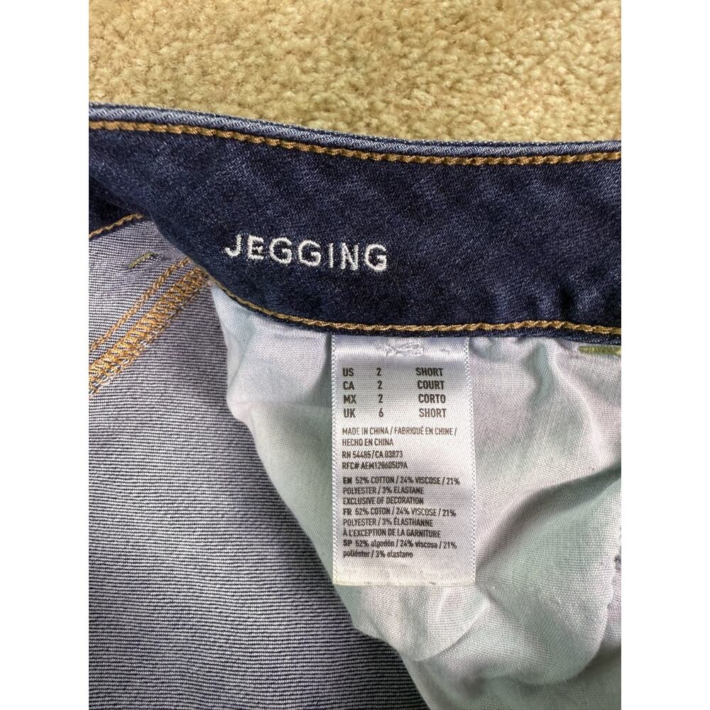 American Eagle Women Blue Super Stretch Jegging Distressed Size 2 Short C391 - Picture 9 of 16